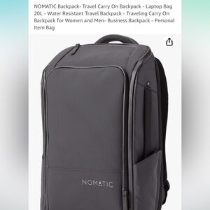 NWT NOMATIC Backpack- Travel Carry On Backpack - Laptop Bag 20L